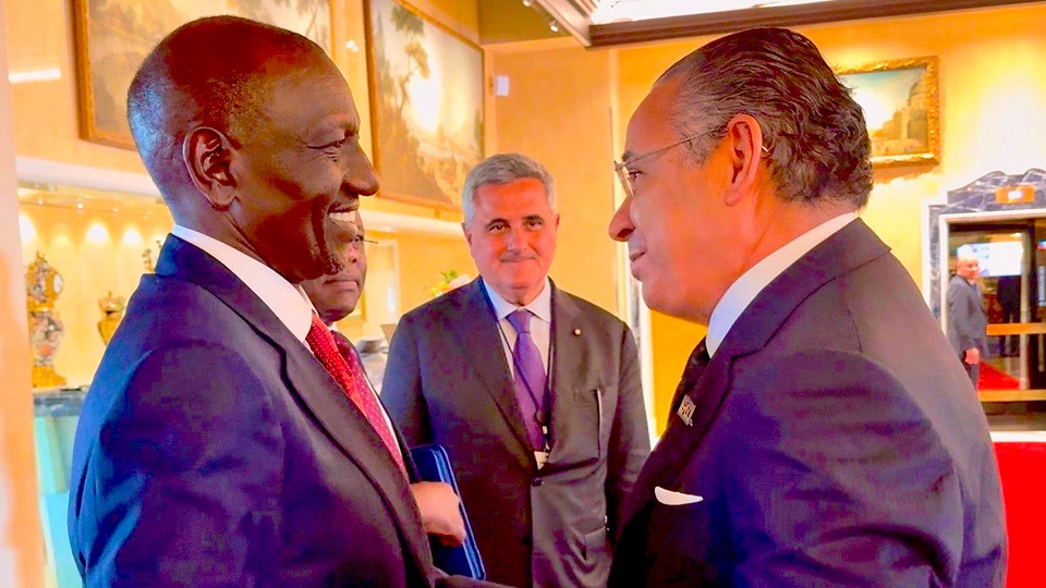 <p>Kamel Ghribi with William Samoei Ruto, President of the Republic of Kenya</p>